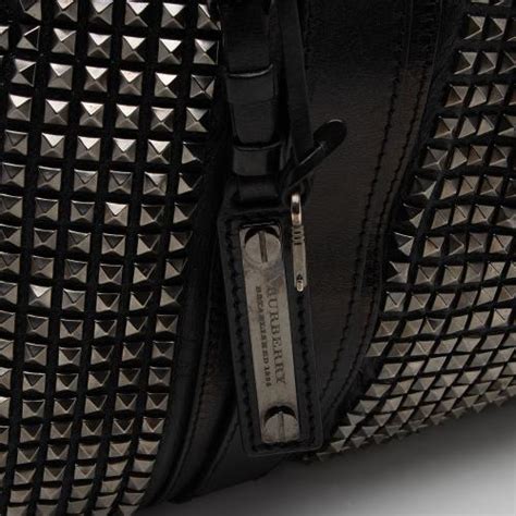 burberry travel pouch|Burberry studded leather knight bag.